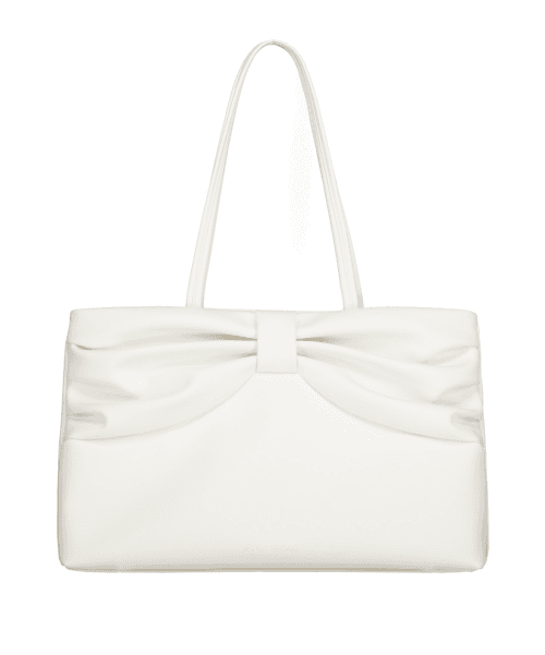 Ribbon dot bag (white)