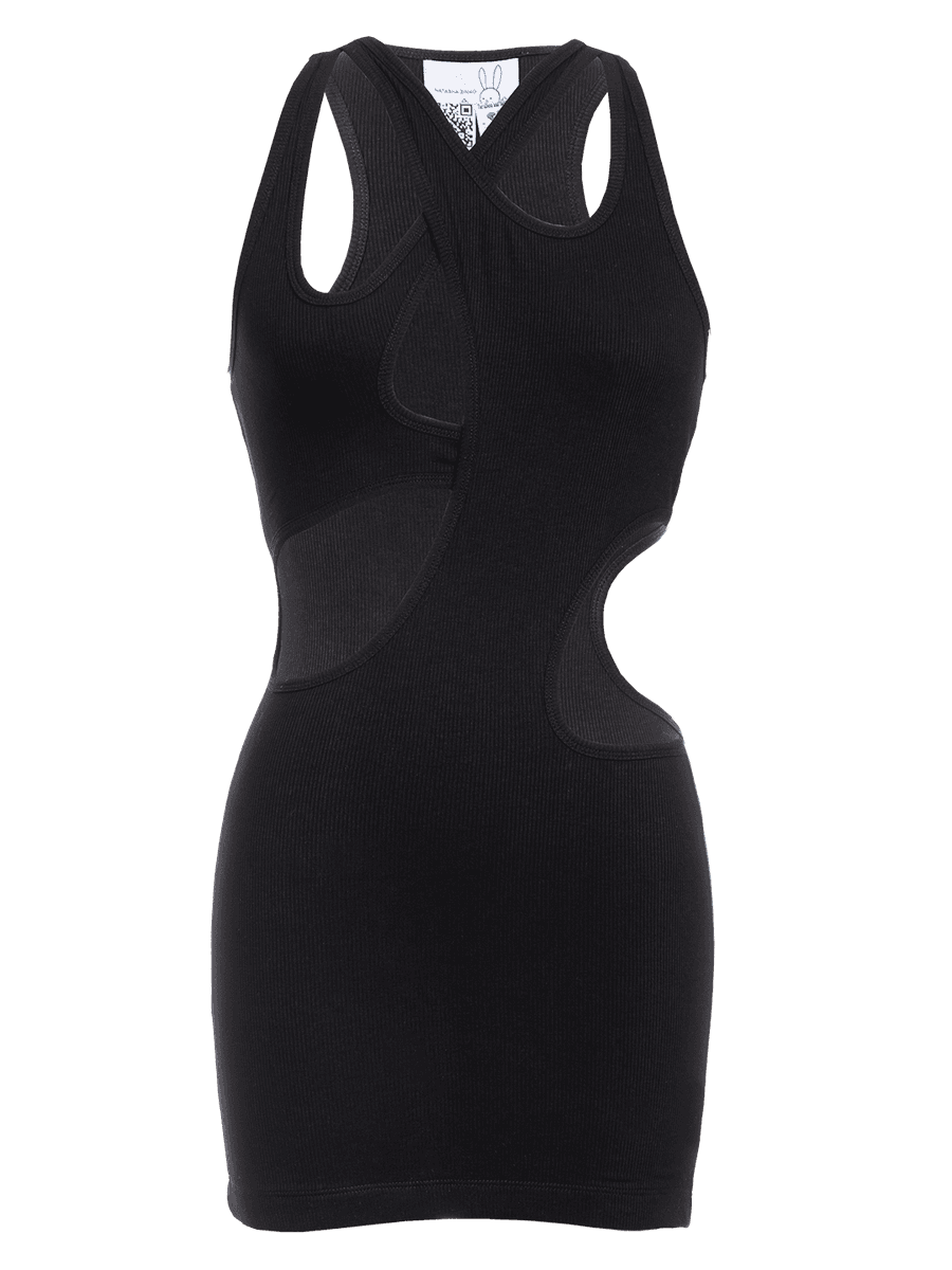 Stretch Cut Out Cotton Dress