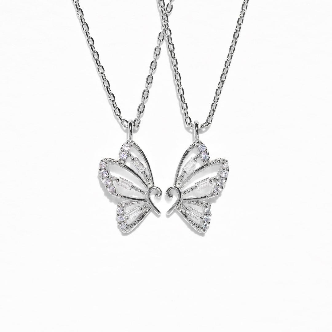 ILY BFF Necklace Set - Silver