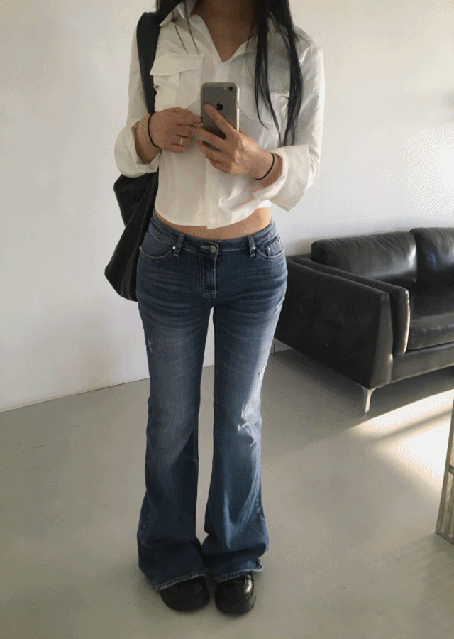 포켓 바이오 워싱 코튼 반크롭 셔츠 (3color)