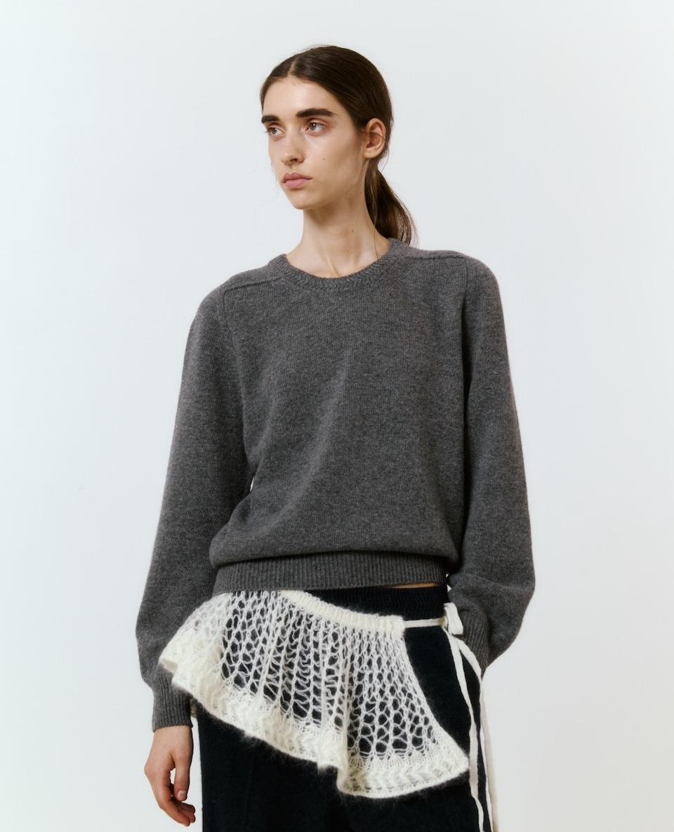 Signature Round Pullover (Dark Grey)