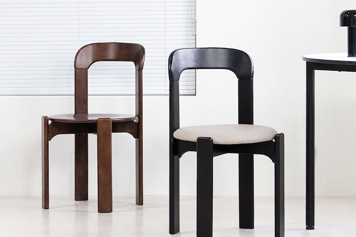 레이븐 빈티지 원목 인테리어 식탁 의자 2type 4colors