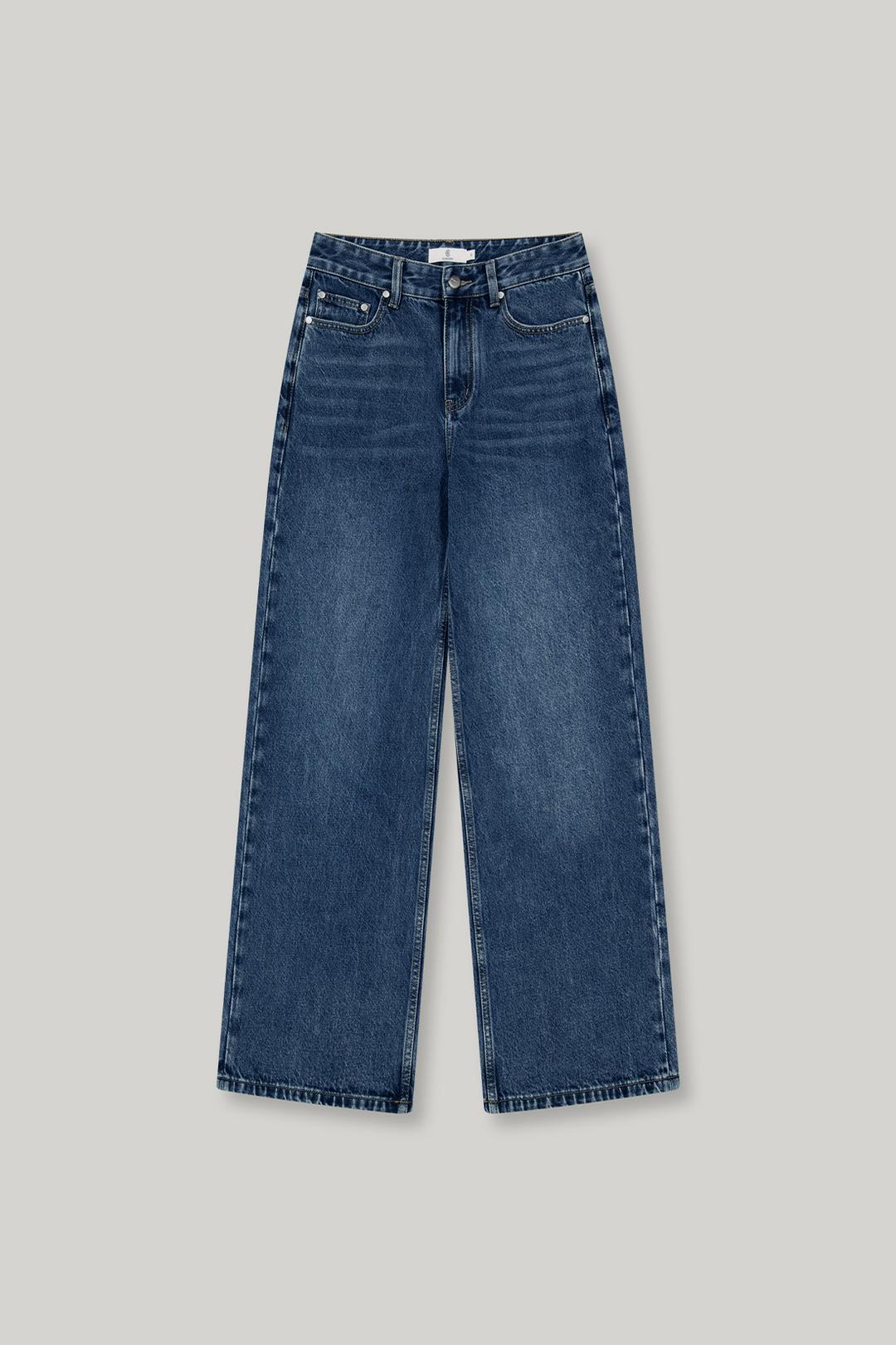 3RD / Apollo Wide Denim Pants (Dark Blue)