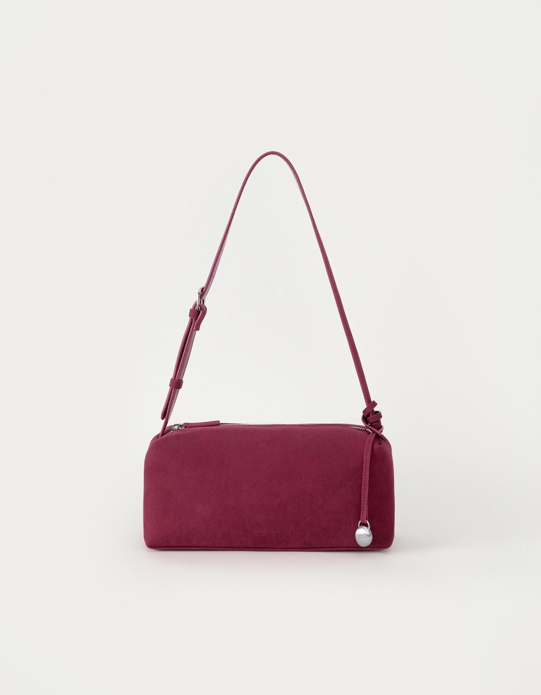 1.12 출고 Suede Square Shoulder Bag - Grape