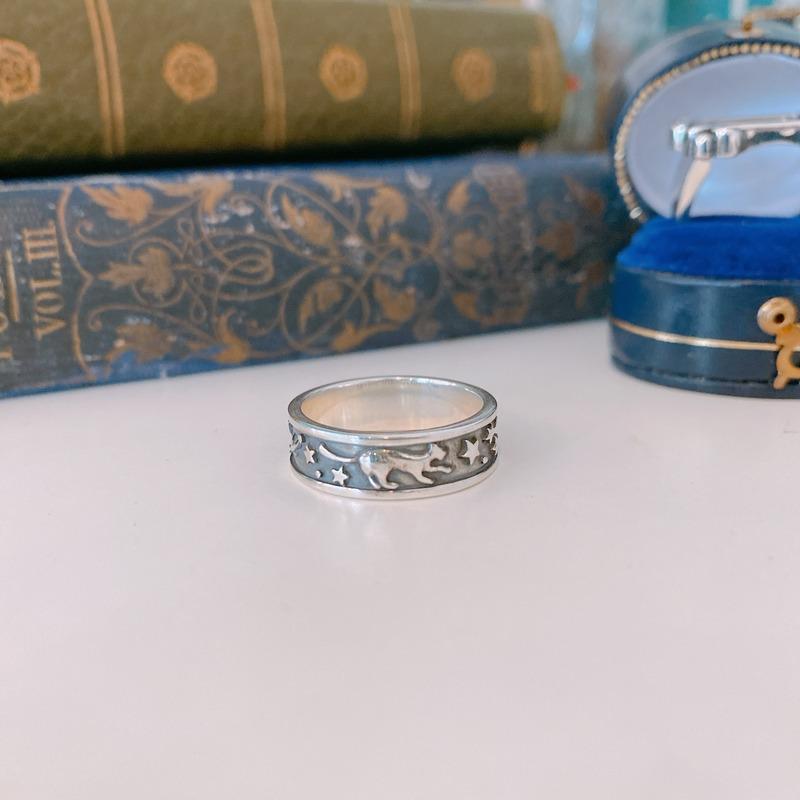 [925 실버] 고양이,별,달 실버링