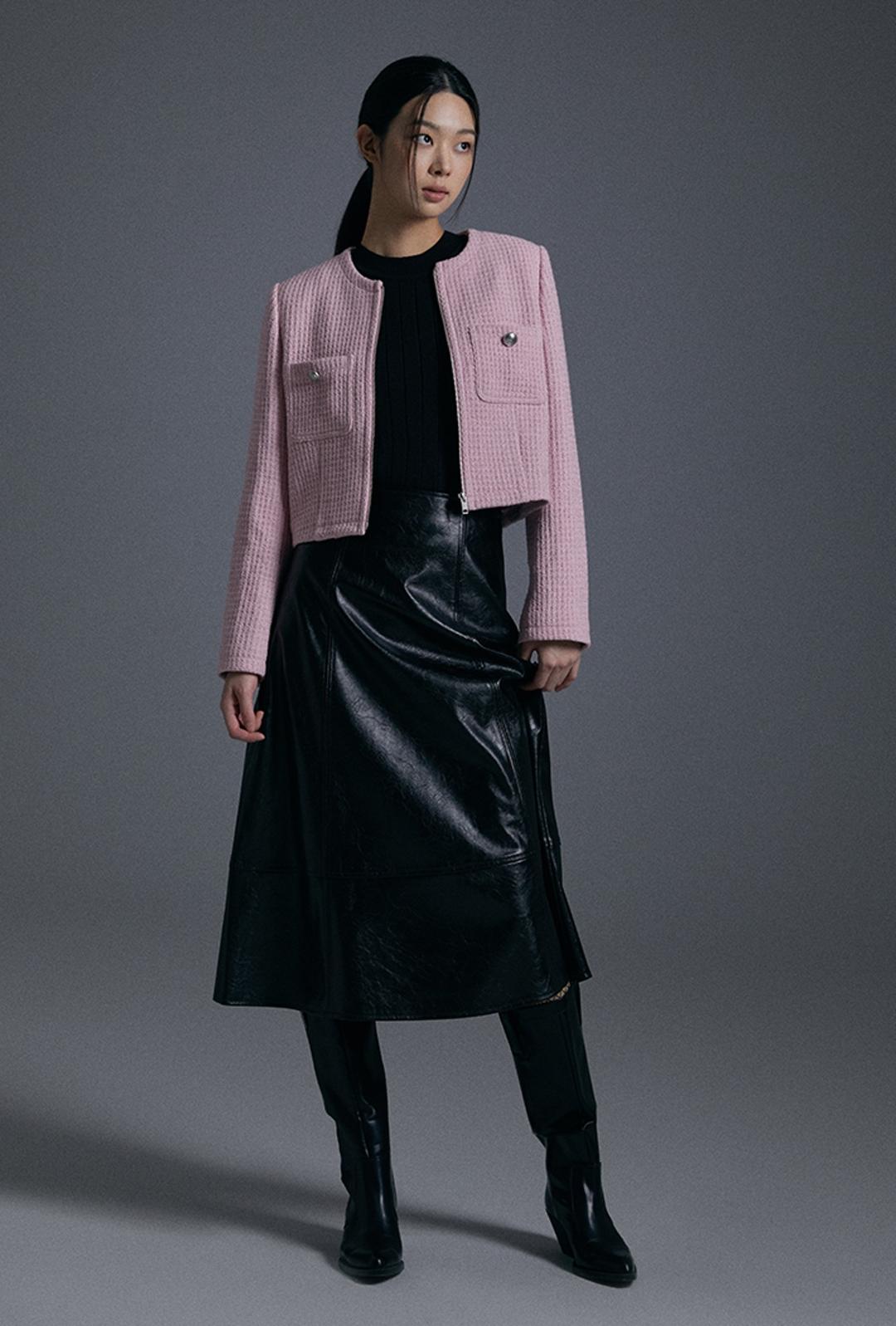 라운드넥 배색 자켓_MIWJKDT12B