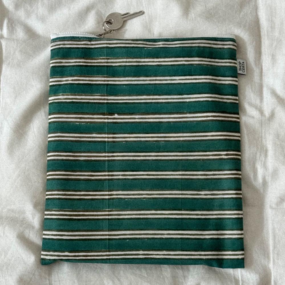 클래식 파우치 03 딥 그린