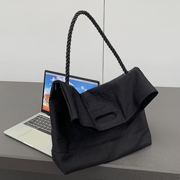 뉴 로프스트랩 링클 나일론 쇼퍼백