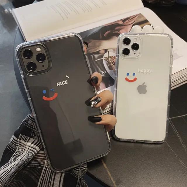 (아이폰12입고) 해피&나이스 투명 젤리 심플 아이폰 케이스
