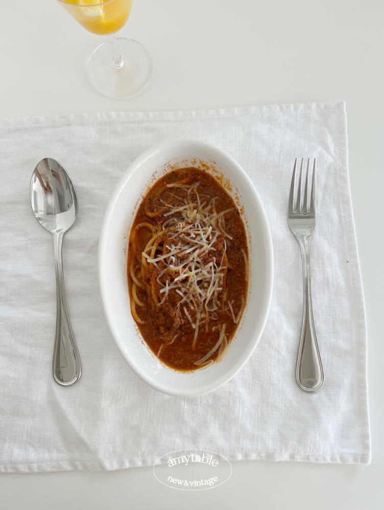 (에이미테이블) 화이트 오발 딥 보울 S