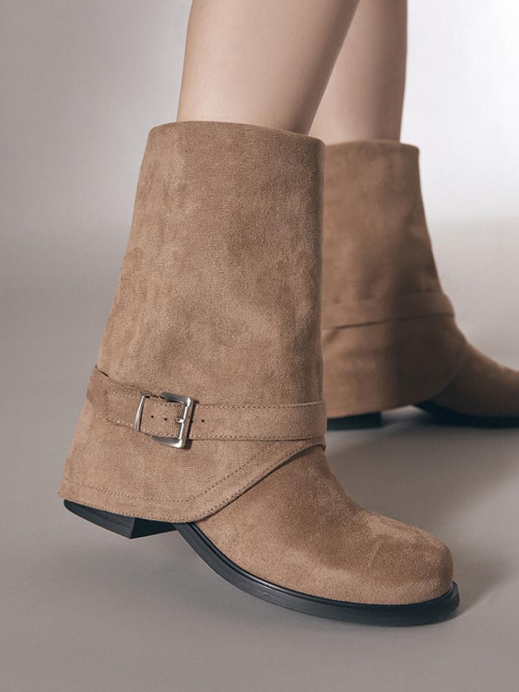 [투웨이/탈부착가능] 버클 워머 미들 부츠 5.0 HPWXAEFT08