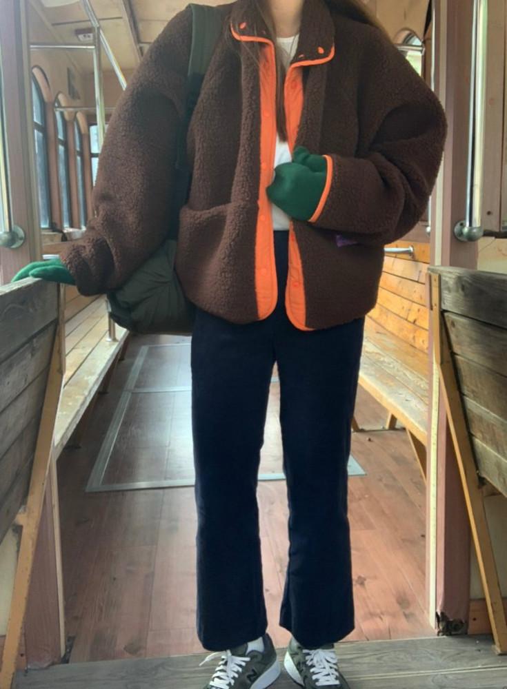 amiment 아미먼트 양털 리버시블 플리스 뽀글이 양면점퍼