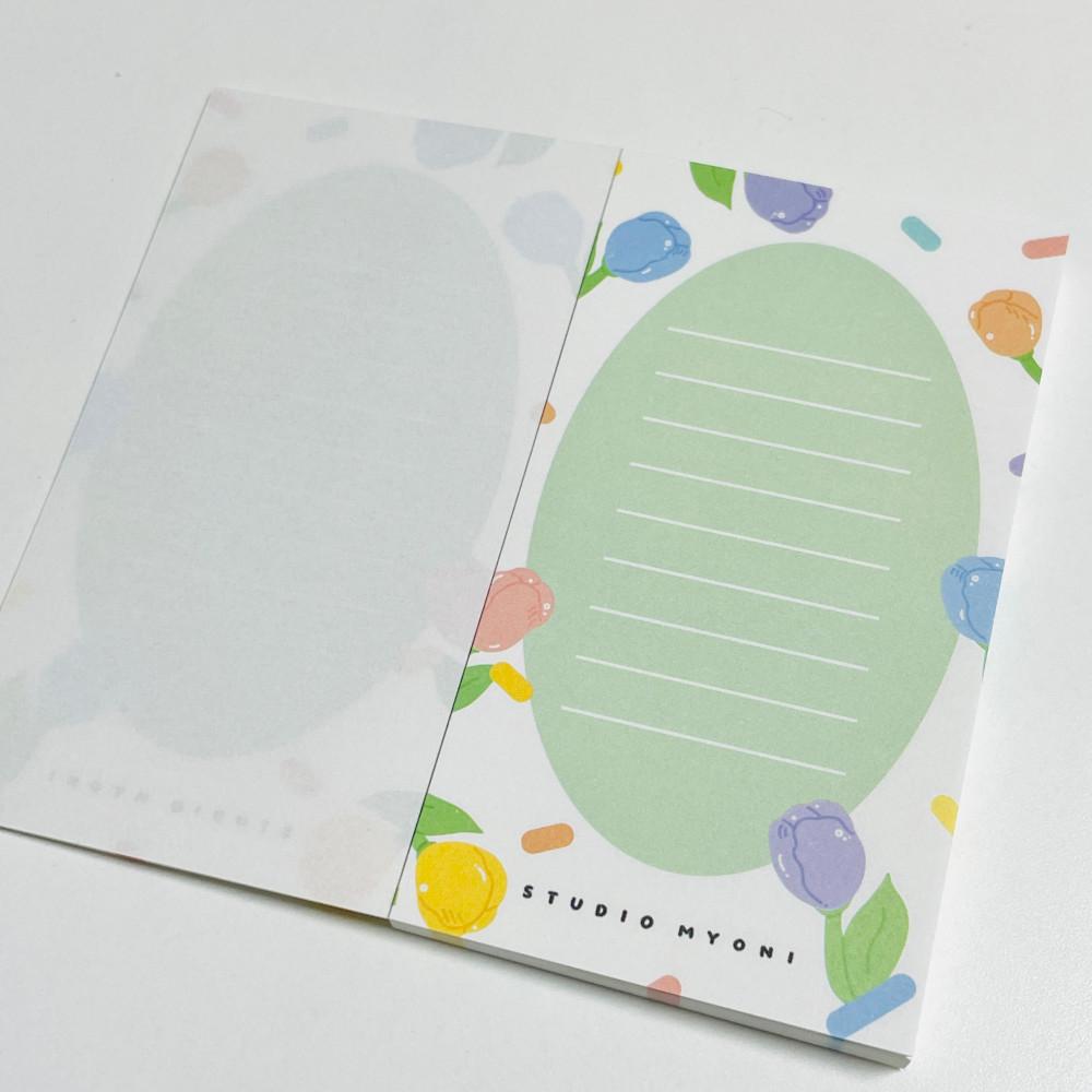 튤립정원 미니 떡메모지 메모패드 리뷰떡메