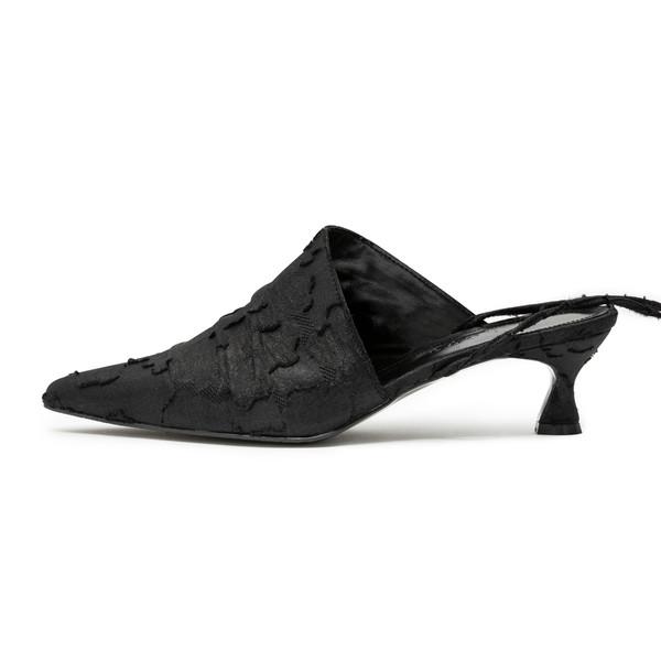 JACQUARD STRAP MULE_BLACK