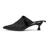 JACQUARD STRAP MULE_BLACK