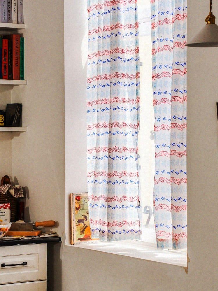 로쏘아즈로블루 반창커튼