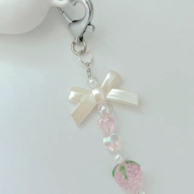 러블리 리본 하트 딸기 키링 에어팟 핸드폰고리 콜북 다꾸 콜렉트북