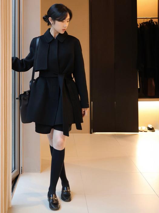 [단독] 하프 트렌치 핸드메이드 [black]