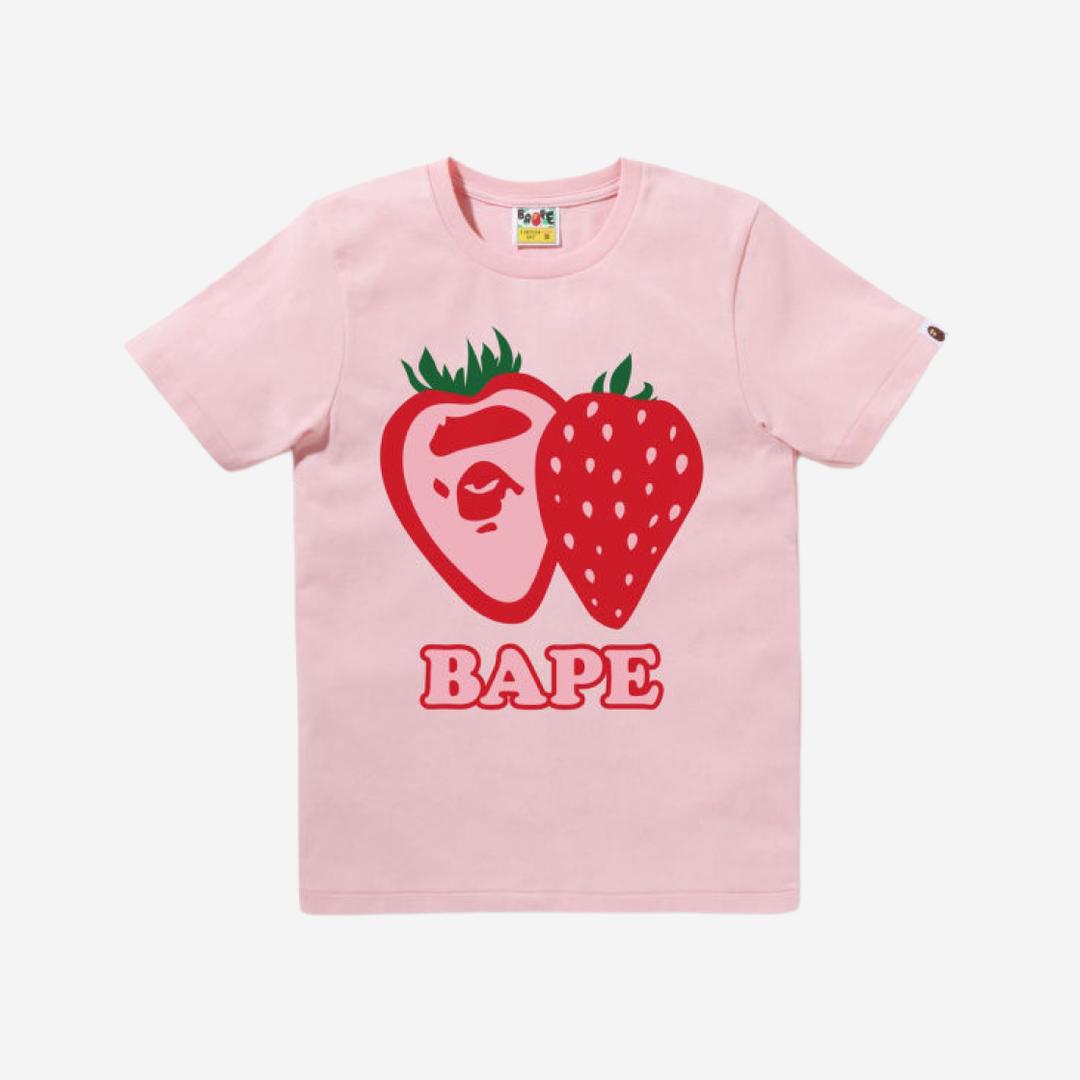 (W) BAPE Strawberry T-Shirt Pale Pink