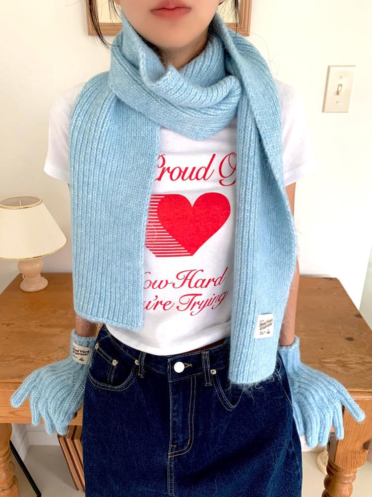 (4color) cozy knit muffler 코지 니트 두꺼운 뜨개 목도리 머플러