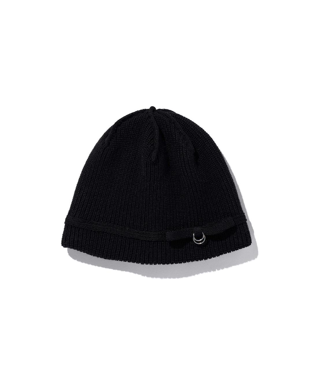 FLAT BOW RING BEANIE_BLACK
