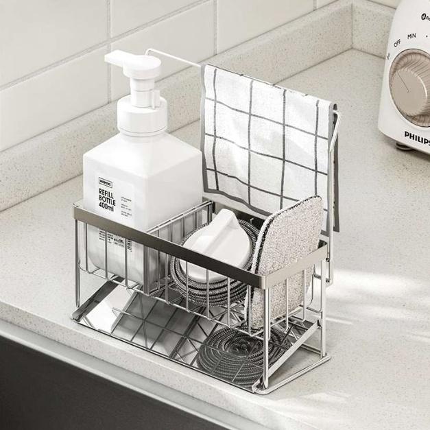 물고임없는 삼각배수홀 수세미 거치대 2type