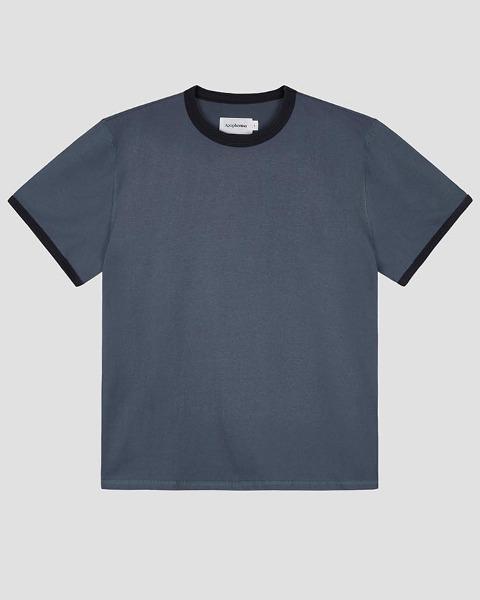 [APOPHENIAN] DOUBLE CREWNECK RINGER T (BLUEBERRY) *HAVATI EXCLUSIVE