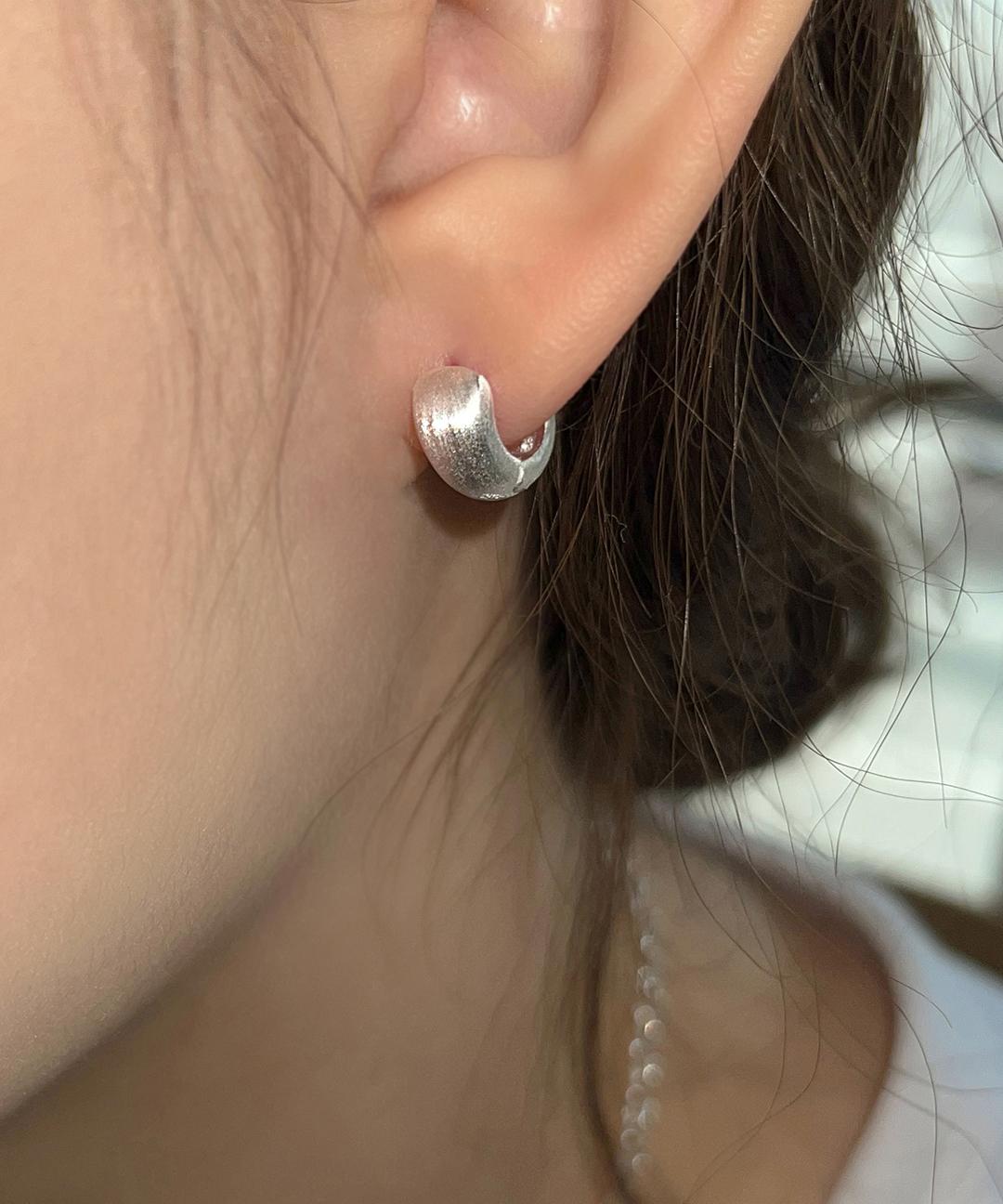 마뚜아 [92.5 silver] Pale earring 2colors