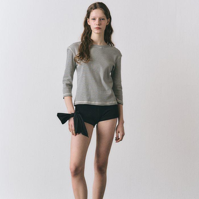 Stripe medium sleeve_Ivory