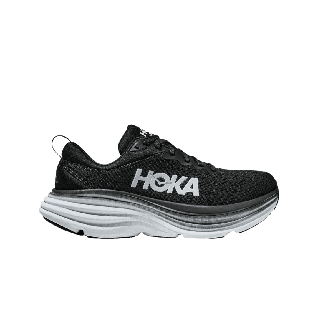 Hoka One One Bondi 8 Black White - Wide