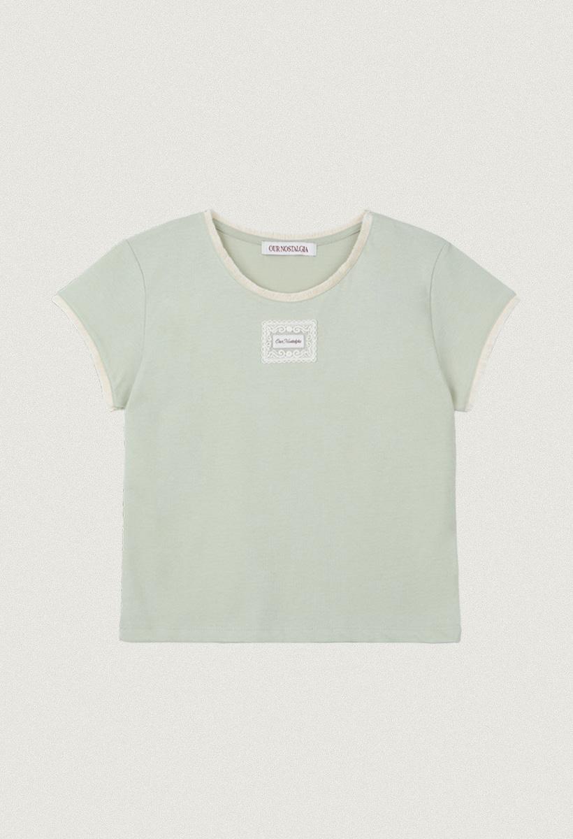 Rough tassel lace t-shirt_Pistachio(O25-TP07)