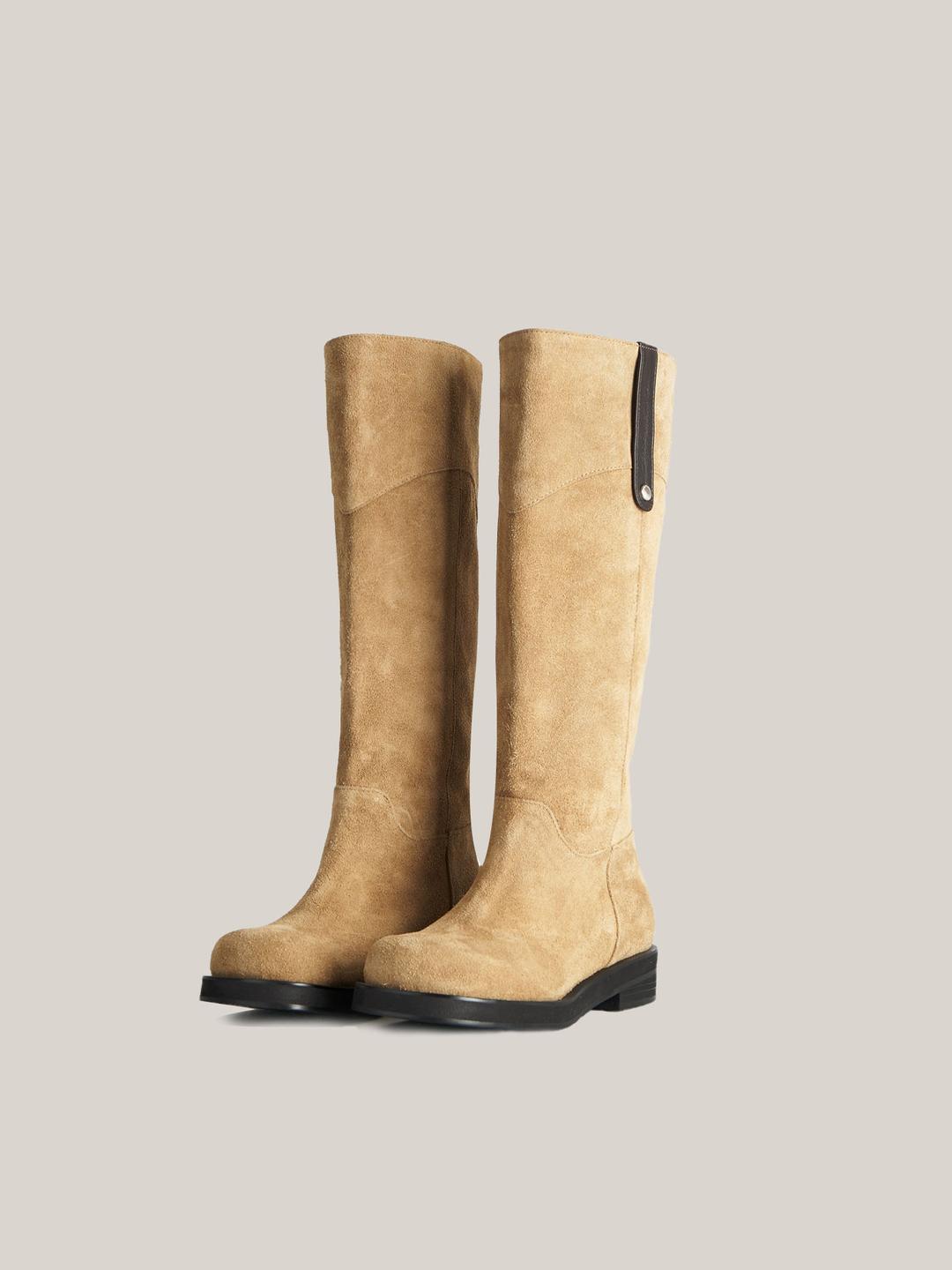 STUD BOOTS [ SUEDE BEIGE ]