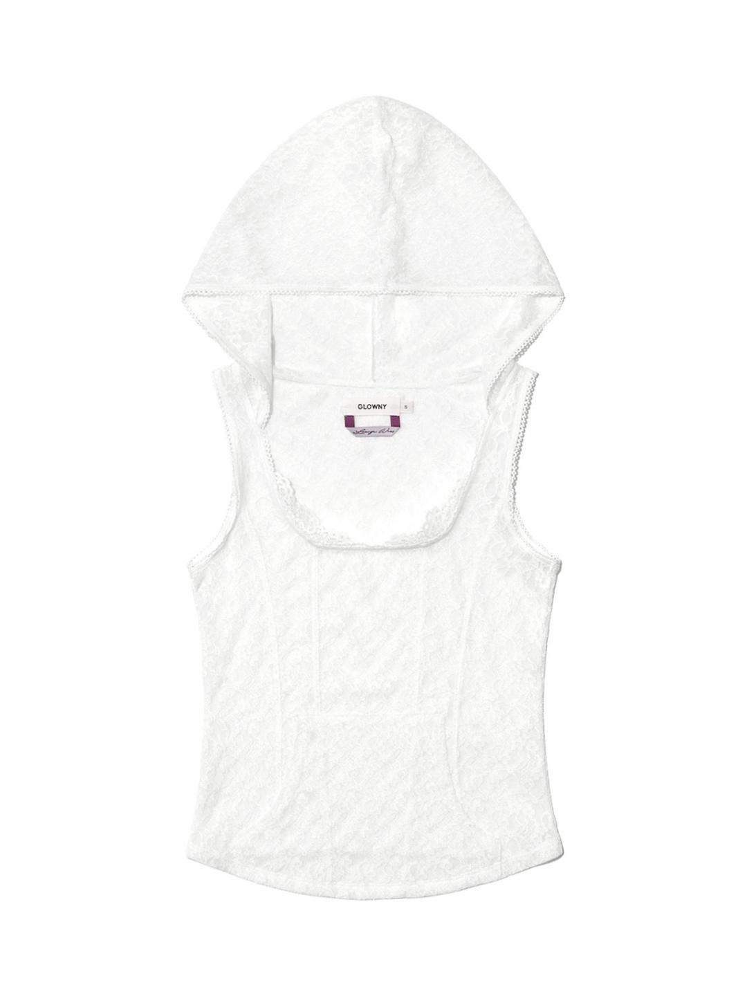 WHISPER LACE HOODIE (WHITE)