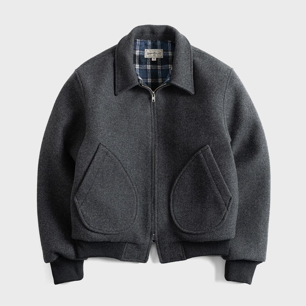 10 WOOL BOMBER JACKET (charcoal)