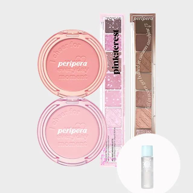 [SET] 올테이크 무드 팔레트+맑게 물든 선샤인 치크 [증정] 잉크 립앤아이 리무버