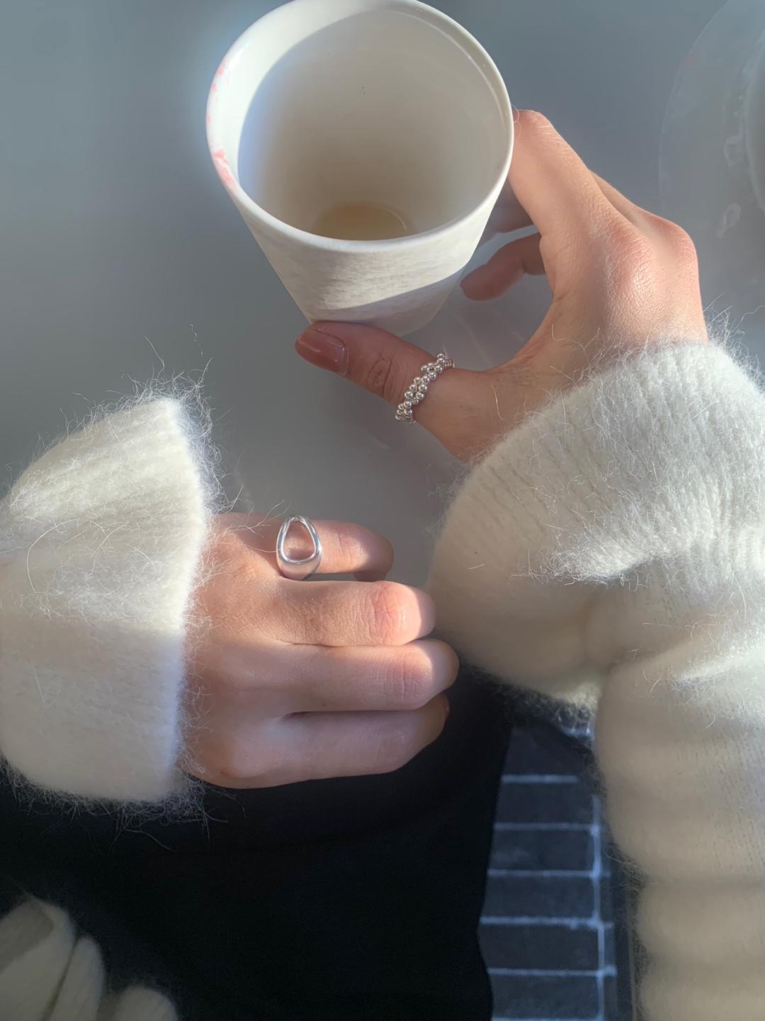(silver925) Unique hole baby open ring
