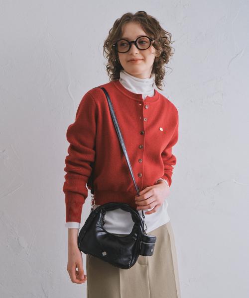 오로(ORO)  에센셜 라운드 니트 가디건_Chili red - 사이즈 & 후기 | 무신사