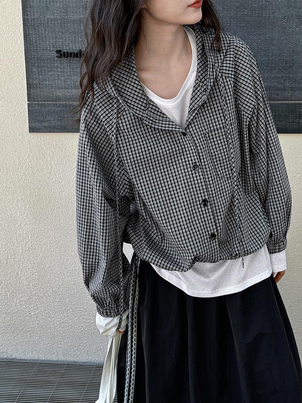 Breg 체크 후드 점퍼