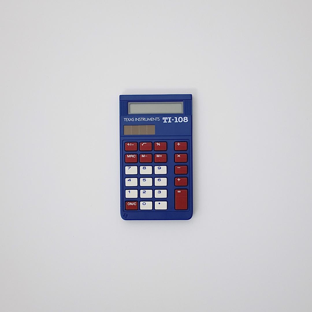 Texas Instruments Calculator TI-108 소형 계산기