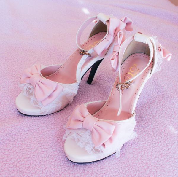 Pink x White DreamV Hime Heels