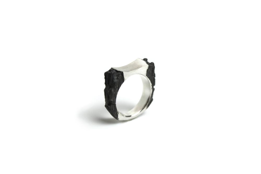 Columnar joint side Ring (주상절리 측면 실버반지)