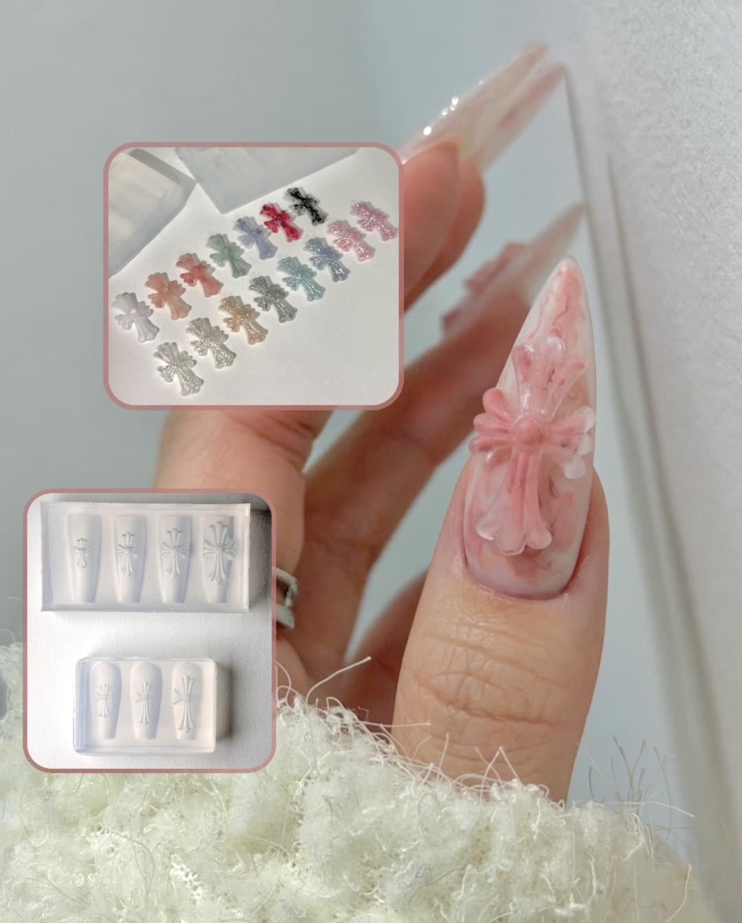 [예약판매] 3D 크롬 십자가 몰드 레진아트