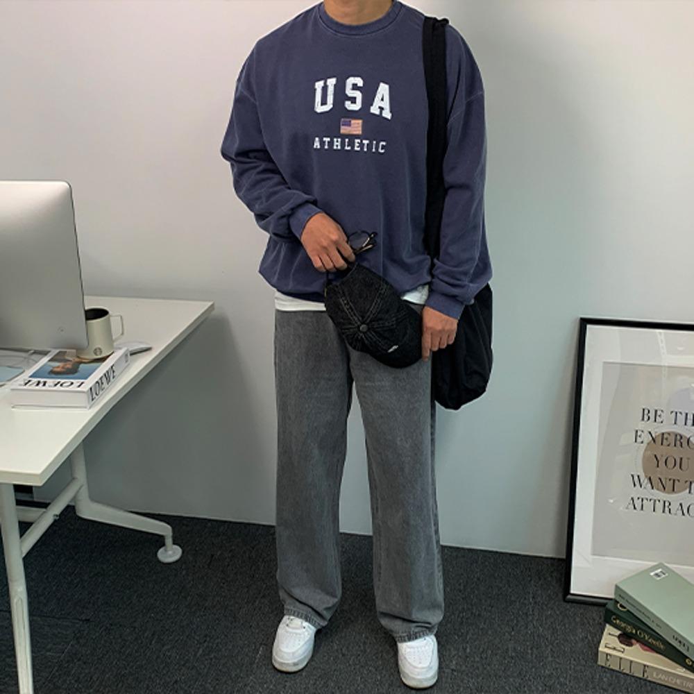 3타입 히든밴딩 와이드 데님팬츠