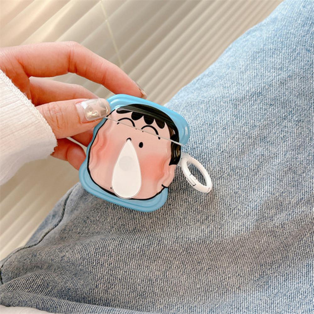 맹구 콧물 에어팟 케이스+화이트링 세트 에어팟2세대