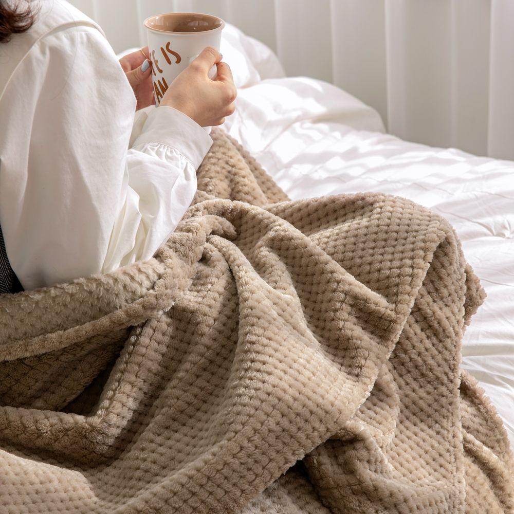 와플 두꺼운 극세사 소파블랭킷 3colors(S/M/L)