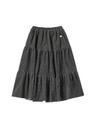 W DOT MIDI SKIRT [DEEP GRAY]