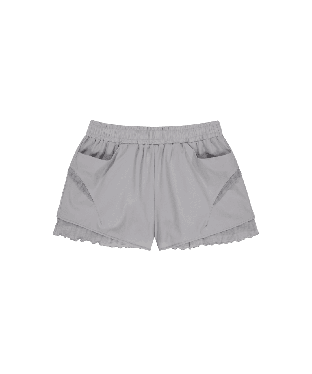 Reversible Plaid Track Shorts / Blue Grey