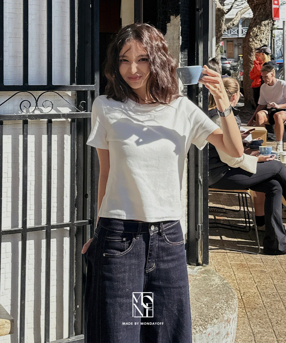 [양기모원단/뽀송🐏] #MONMADE. 365, 프로젝트 도톰 피치 라운드 반팔 티 - 6color