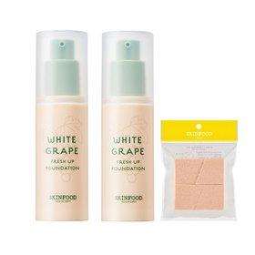 [스킨푸드] 청포도 파운데이션 2개 +증정 웨지퍼프 4개