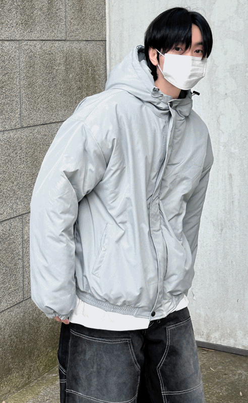 투핸 후드 패딩